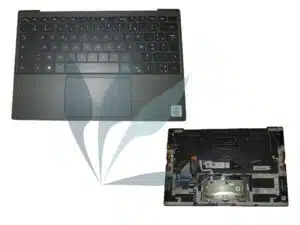 Clavier français rétro-éclairé avec plasturgie repose-poignets noire neuf pour Dell XPS 13 9300