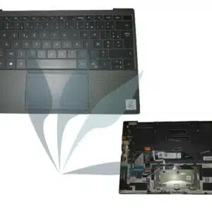 Clavier français rétro-éclairé avec plasturgie repose-poignets noire neuf pour Dell XPS 13 9310 (pas compatible avec les modèles 2 en 1)