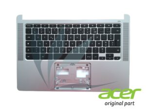 Clavier français avec plasturgie repose-mains argent neuf d'origine Acer pour Acer Chromebook CB314-3HT