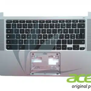 Clavier français avec plasturgie repose-mains argent neuf d'origine Acer pour Acer Chromebook CB314-3HT