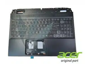 Clavier français rétro-éclairé avec plasturgie repose-poignets noire neuf d'origine Acer pour Acer Aspire Nitro AN515-46 (pour modèles avec carte graphique RTX3060 ou RTX3070)