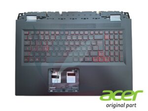 Clavier français rétro-éclairage rouge avec plasturgie repose-poignets noire neuf d'origine Acer pour Acer Aspire Nitro AN517-42