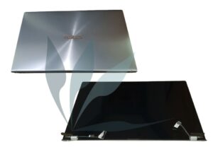 Module écran 15,6 pouces Full HD (1920 x 1080) gris complet (dalle, capot écran gris, câble LCD, charnières) pour Asus Zenbook UX533FD