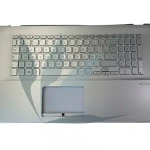 Clavier français rétro-éclairé avec repose-poignets argent neuf d'origine Asus pour Asus X712F