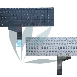 Clavier français touches noires contour noir neuf pour Toshiba Satelite P870