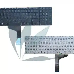Clavier français touches noires contour noir neuf pour Toshiba Satelite P875