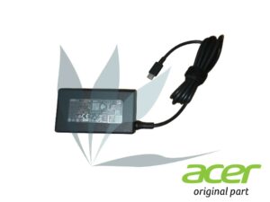 Chargeur 65W type USB-C noir neuf d'origine Acer pour Acer Aspire Vero AV14-51