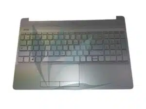 Clavier français non rétro-éclairé avec repose-poignets argent neuf d'origine HP pour HP 15-DW SERIES