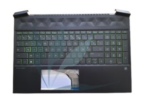 Clavier français avec plasturgie repose poignets noire neuf d'origine HP pour HP Pavilion gaming 15-EC SERIES