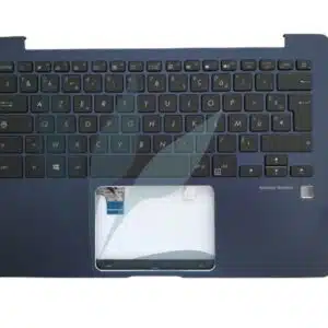 Clavier français rétro-éclairé avec repose-poignets bleu neuf d'origine Asus pour Asus UX331UN