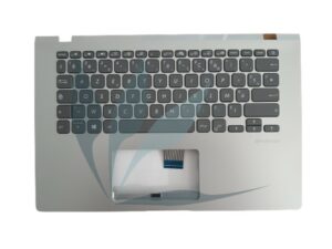 Clavier français avec plasturgie repose-mains argent neuf d'origine Asus pour Asus R409JA