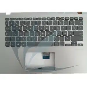 Clavier français avec plasturgie repose-mains argent neuf d'origine Asus pour Asus R409JA