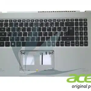 Clavier français rétro-éclairé avec plasturgie repose-poignets grise neuf d'origine Acer pour Acer Aspire AV15-52