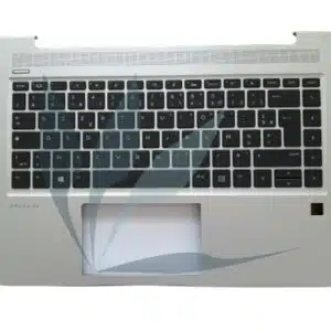 Clavier français rétro-éclairé avec repose-poignets argent neuf d'origine HP pour HP Probook 440 G6