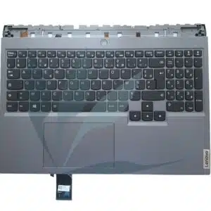Clavier français rétro-éclairé avec plasturgie repose-poignets gris foncé neuf d'origine Lenovo pour Lenovo Legion 5 Pro-16ACH6H