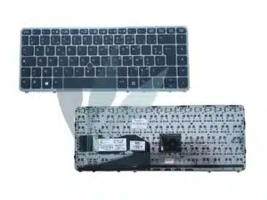 Clavier non rétro-éclairé touches noires / cadre argent neuf  pour HP Elitebook 840 G2