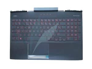 Clavier français rétro-éclairé avec plasturgie repose-poignets noire neuf d'origine HP pour HP Omen 15-DC SERIES