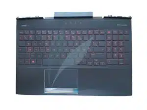 Clavier français rétro-éclairé avec plasturgie repose-poignets noire neuf d'origine HP pour HP Omen 15-DC SERIES