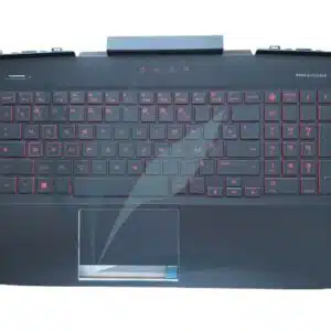 Clavier français rétro-éclairé avec plasturgie repose-poignets noire neuf d'origine HP pour HP Omen 15-DC SERIES