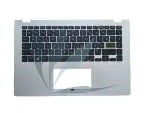 Clavier français avec plasturgie repose-poignets argent neuf d'origine Asus pour Asus E410MA