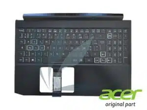 Clavier français rétro-éclairé avec repose-poignets noir neuf d'origine Acer pour Acer Nitro AN515-55 (pour modèles avec carte graphique GTX1660/2060)- nous contacter en cas de doute sur la compatibilité avec votre modèle -