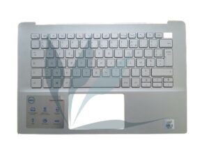 Clavier français avec plasturgie repose-poignets argent neuf d'origine Dell pour Dell Inspiron 5490