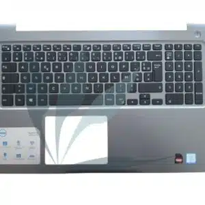 Clavier français avec plasturgie repose-poignets argent neuf pour pour Dell Inspiron 15 5570