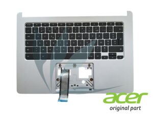 Clavier français avec plasturgie repose-poignets argent neuf d'origine Acer pour Acer Chromebook CB314-2H