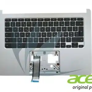Clavier français avec plasturgie repose-poignets argent neuf d'origine Acer pour Acer Chromebook CB314-2H
