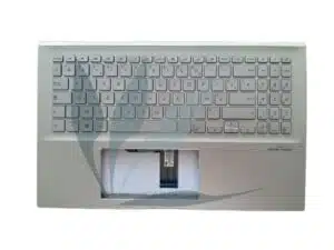 Clavier français rétro-éclairé avec plasturgie repose-poignets argent neuf d'origine Asus pour Asus S532FA