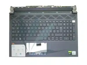 Clavier français rétro-éclairé avec plasturgie repose-poignets noir neuf d'origine Dell pour Dell G15 5510