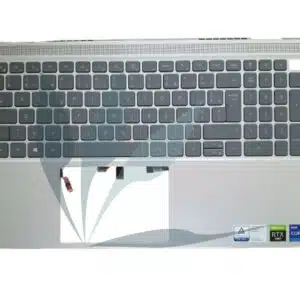 Clavier français rétro-éclairé avec plasturgie repose-poignets neuf pour Dell Inspiron 15-7510