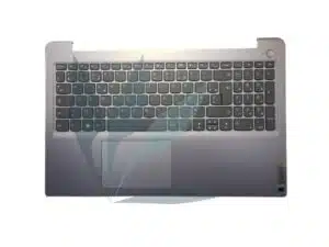 Clavier français rétro-éclairé avec plasturgie repose-poignets grise neuf d'origine Lenovo pour Lenovo Ideapad 3-15ITL6