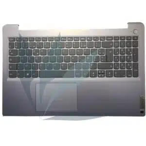 Clavier français rétro-éclairé avec plasturgie repose-poignets grise neuf d'origine Lenovo pour Lenovo Ideapad 3-15ITL6