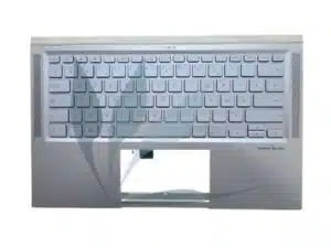 Clavier français avec plasturgie repose-poignets "bleu argenté" neuf d'origine Asus pour Asus ZenBook UX431F (attention plusieurs types de claviers ont été installés sur ce modèle)