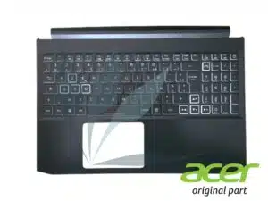 Clavier français rétro-éclairé avec plasturgie repose-poignets noire (lettres blanches) neuf d'origine Acer pour Acer Aspire Nitro AN515-57