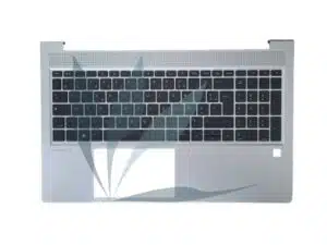 Clavier français non rétro-éclairé avec plasturgie repose-poignets argent neuf d'origine HP pour HP Probook 450 G9
