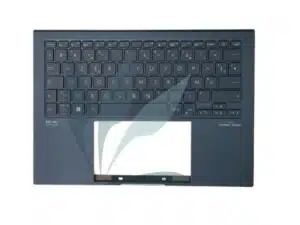 Clavier français avec plasturgie repose-poignets gris-bleu neuf d'origine Asus pour Asus UX5304V