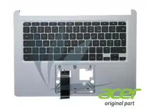 Clavier français avec plasturgie repose-poignets argent neuf d'origine Acer pour Acer Chromebook CB314-1HT