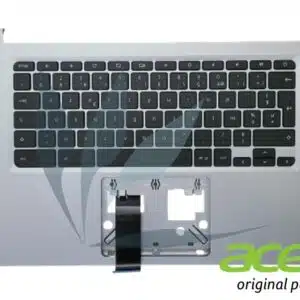 Clavier français avec plasturgie repose-poignets argent neuf d'origine Acer pour Acer Chromebook CB314-1HT