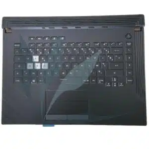 Clavier français rétro-éclairé avec plasturgie repose-poignets noire neuf d'origine Asus pour Asus G531GT (ne convient pas à tous les modèles, nous consulter)