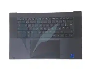 Clavier français rétro-éclairé avec plasturgie repose-poignets noire neuf d'origine Dell pour Dell XPS 17 9710