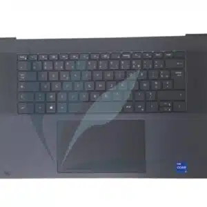 Clavier français rétro-éclairé avec plasturgie repose-poignets noire neuf d'origine Dell pour Dell XPS 9700