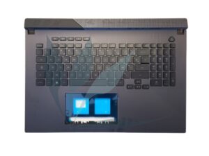 Clavier français rétro-éclairé avec plasturgie repose-poignets "gris foncé" neuf d'origine Asus pour Asus G713QR (attention plusieurs types de clavier ont été installés sur ce modèle, nous consulter)