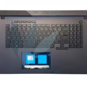 Clavier français rétro-éclairé avec plasturgie repose-poignets "gris foncé" neuf d'origine Asus pour Asus G713QR (attention plusieurs types de clavier ont été installés sur ce modèle, nous consulter)