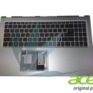 Clavier français rétro-éclairé avec repose-poignets argent neuf d'origine Acer pour Acer Aspire A515-56