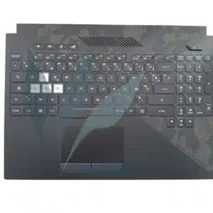 Clavier français rétro-éclairé avec plasturgie repose-poignets noir neuf d'origine Asus pour Asus G515GV (attention ne convient pas à tous les modèles G515GV)