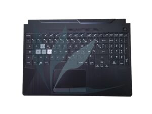 Clavier français rétro-éclairé avec plasturgie repose-poignets noire neuf d'origine Asus pour Asus TUF566QR