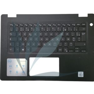 Clavier français avec plasturgie repose-poignets noire neuf pour Dell Vostro 3490