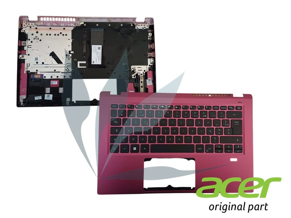 clavier français rétro éclairé avec repose poignets rouge neuf d'origine acer pour acer swift sf314 511